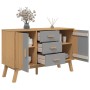 Aparador OLDEN madera maciza pino gris y marrón 114x43x73,5 cm de , Aparadores - Ref: Foro24-358598, Precio: 169,96 €, Descue...