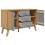 Aparador OLDEN madera maciza pino gris y marrón 114x43x73,5 cm de , Aparadores - Ref: Foro24-358598, Precio: 167,43 €, Descue...