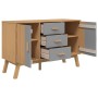Aparador OLDEN madera maciza pino gris y marrón 114x43x73,5 cm de , Aparadores - Ref: Foro24-358598, Precio: 169,96 €, Descue...