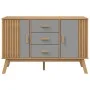 Aparador OLDEN madera maciza pino gris y marrón 114x43x73,5 cm de , Aparadores - Ref: Foro24-358598, Precio: 167,43 €, Descue...