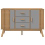 Aparador OLDEN madera maciza pino gris y marrón 114x43x73,5 cm de , Aparadores - Ref: Foro24-358598, Precio: 169,96 €, Descue...