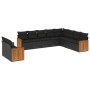 Set de sofás de jardín 10 pzas cojines ratán sintético negro de , Conjuntos de jardín - Ref: Foro24-3260193, Precio: 639,26 €...