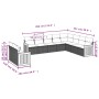 Set de sofás de jardín 10 pzas cojines ratán sintético negro de , Conjuntos de jardín - Ref: Foro24-3260193, Precio: 639,26 €...