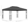 Cenador con doble techo gris antracita 3x4 m de vidaXL, Carpas y cenadores - Ref: Foro24-48031, Precio: 262,52 €, Descuento: %
