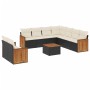 Set de sofás de jardín 10 pzas cojines ratán sintético negro de , Conjuntos de jardín - Ref: Foro24-3260187, Precio: 625,65 €...