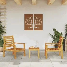 Sillón de jardín 2 unidades madera maciza acacia 66,5x65x81 cm de , Sillas de jardín - Ref: Foro24-366374, Precio: 131,70 €, ...
