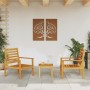 Sillón de jardín 2 unidades madera maciza acacia 66,5x65x81 cm de , Sillas de jardín - Ref: Foro24-366374, Precio: 133,38 €, ...