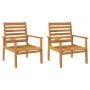 Sillón de jardín 2 unidades madera maciza acacia 66,5x65x81 cm de , Sillas de jardín - Ref: Foro24-366374, Precio: 131,70 €, ...