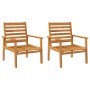 Sillón de jardín 2 unidades madera maciza acacia 66,5x65x81 cm de , Sillas de jardín - Ref: Foro24-366374, Precio: 133,38 €, ...