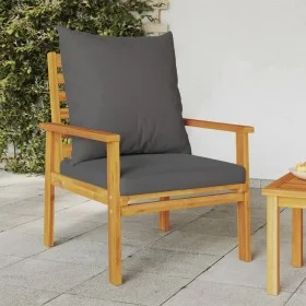 Garden armchair with cushions 2 pcs solid acacia wood by , Garden chairs - Ref: Foro24-366376, Price: 172,39 €, Discount: %