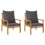 Sillón de jardín con cojines 2 uds madera maciza acacia de , Sillas de jardín - Ref: Foro24-366376, Precio: 175,18 €, Descuen...