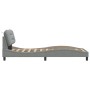 Estructura de cama con cabecero de tela gris claro 90x190 cm de , Camas y somieres - Ref: Foro24-3207737, Precio: 164,83 €, D...