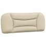 Estructura de cama con cabecero de tela color crema 100x200 cm de , Camas y somieres - Ref: Foro24-3207756, Precio: 160,97 €,...