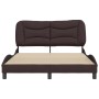 Estructura de cama con cabecero de tela marrón oscuro 120x200cm de , Camas y somieres - Ref: Foro24-3207761, Precio: 193,60 €...