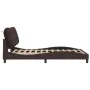 Dark brown fabric bed frame with headboard 120x200cm by , Beds and slatted bases - Ref: Foro24-3207761, Price: 190,91 €, Disc...