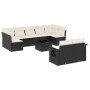 Set de sofás de jardín 10 pzas cojines ratán sintético negro de , Conjuntos de jardín - Ref: Foro24-3252963, Precio: 608,82 €...