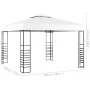 Carpa cenador de jardín blanco 3x3 m de vidaXL, Carpas y cenadores - Ref: Foro24-48033, Precio: 227,12 €, Descuento: %
