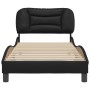 Estructura de cama con cabecero cuero sintético negro 80x200 cm de , Camas y somieres - Ref: Foro24-3207960, Precio: 151,23 €...