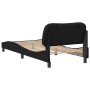 Estructura de cama con cabecero cuero sintético negro 80x200 cm de , Camas y somieres - Ref: Foro24-3207960, Precio: 151,23 €...
