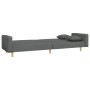 Sofá cama de 2 plazas con taburete tela gris oscuro de , Sofás - Ref: Foro24-3216241, Precio: 333,16 €, Descuento: %