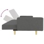 Sofá cama de 2 plazas con taburete tela gris oscuro de , Sofás - Ref: Foro24-3216241, Precio: 333,16 €, Descuento: %