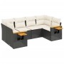 Set de sofás de jardín 6 piezas y cojines ratán sintético negro de , Conjuntos de jardín - Ref: Foro24-3227099, Precio: 390,9...