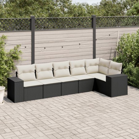 Set de sofás de jardín 6 piezas y cojines ratán sintético negro de , Conjuntos de jardín - Ref: Foro24-3254923, Precio: 389,8...
