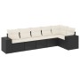 Set de sofás de jardín 6 piezas y cojines ratán sintético negro de , Conjuntos de jardín - Ref: Foro24-3254923, Precio: 389,8...