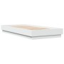 Estructura de cama madera de ingeniería blanca 90x200 cm de , Camas y somieres - Ref: Foro24-839602, Precio: 89,72 €, Descuen...