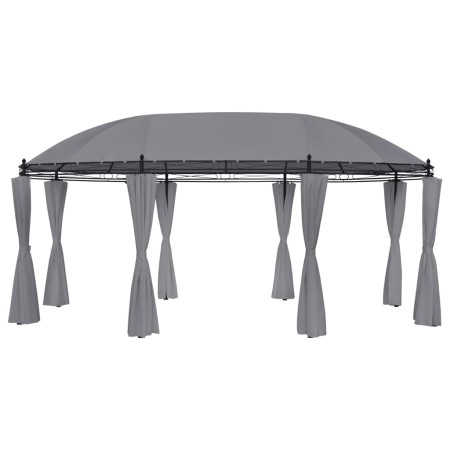 Cenador con cortinas gris antracita 520x349x255 cm de vidaXL, Carpas y cenadores - Ref: Foro24-48035, Precio: 401,43 €, Descu...