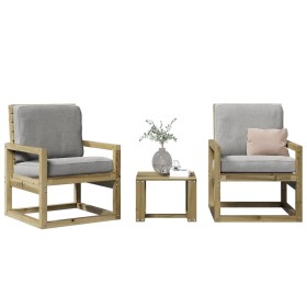 Juego de muebles de jardín 3 pzas madera de pino impregnada de , Conjuntos de jardín - Ref: Foro24-832556, Precio: 124,35 €, ...
