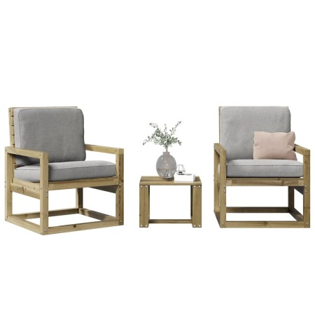 Juego de muebles de jardín 3 pzas madera de pino impregnada de , Conjuntos de jardín - Ref: Foro24-832556, Precio: 124,35 €, ...