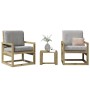 Juego de muebles de jardín 3 pzas madera de pino impregnada de , Conjuntos de jardín - Ref: Foro24-832556, Precio: 124,35 €, ...