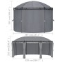 Cenador con cortinas gris antracita 520x349x255 cm de vidaXL, Carpas y cenadores - Ref: Foro24-48035, Precio: 401,43 €, Descu...