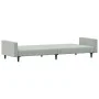Sofá cama de 2 plazas con taburete terciopelo gris claro de , Sofás - Ref: Foro24-3216236, Precio: 306,18 €, Descuento: %