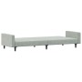 Sofá cama de 2 plazas con taburete terciopelo gris claro de , Sofás - Ref: Foro24-3216236, Precio: 311,01 €, Descuento: %
