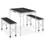 Mesa de camping plegable con 2 bancos aluminio gris de vidaXL, Mobiliario de camping - Ref: Foro24-48183, Precio: 107,30 €, D...