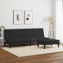 Sofá cama de 2 plazas con taburete terciopelo negro de , Sofás - Ref: Foro24-3216234, Precio: 307,03 €, Descuento: %