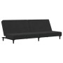 Sofá cama de 2 plazas con taburete terciopelo negro de , Sofás - Ref: Foro24-3216234, Precio: 307,03 €, Descuento: %