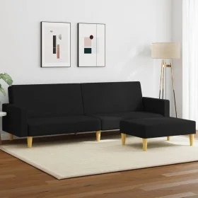 2-seater sofa bed with black fabric stool by , Sofas - Ref: Foro24-3216229, Price: 327,16 €, Discount: %