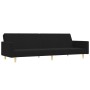 Sofá cama de 2 plazas con taburete tela negro de , Sofás - Ref: Foro24-3216229, Precio: 327,66 €, Descuento: %