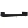 Sofá cama de 2 plazas con taburete tela negro de , Sofás - Ref: Foro24-3216229, Precio: 327,16 €, Descuento: %