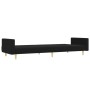 Sofá cama de 2 plazas con taburete tela negro de , Sofás - Ref: Foro24-3216229, Precio: 327,66 €, Descuento: %