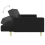 Sofá cama de 2 plazas con taburete tela negro de , Sofás - Ref: Foro24-3216229, Precio: 327,16 €, Descuento: %