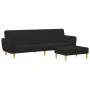 2-seater sofa bed with black fabric stool by , Sofas - Ref: Foro24-3216248, Price: 319,77 €, Discount: %