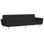 Sofá cama de 2 plazas con taburete tela negro de , Sofás - Ref: Foro24-3216248, Precio: 327,64 €, Descuento: %
