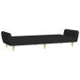 Sofá cama de 2 plazas con taburete tela negro de , Sofás - Ref: Foro24-3216248, Precio: 327,64 €, Descuento: %
