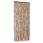 Cortina antimoscas chenilla beige y marrón oscuro 56x185 cm de , Mosquiteras para ventanas - Ref: Foro24-377318, Precio: 36,4...