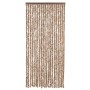 Cortina antimoscas chenilla beige y marrón oscuro 56x185 cm de , Mosquiteras para ventanas - Ref: Foro24-377318, Precio: 36,4...