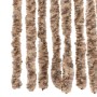 Cortina antimoscas chenilla beige y marrón oscuro 56x185 cm de , Mosquiteras para ventanas - Ref: Foro24-377318, Precio: 36,4...